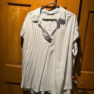 Jane & Delancey Striped Blue & White Shirt